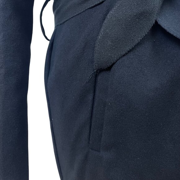 Ambiance Womens Black Polyester Belted Open-Front Coat Size M - Picture 7 of 10